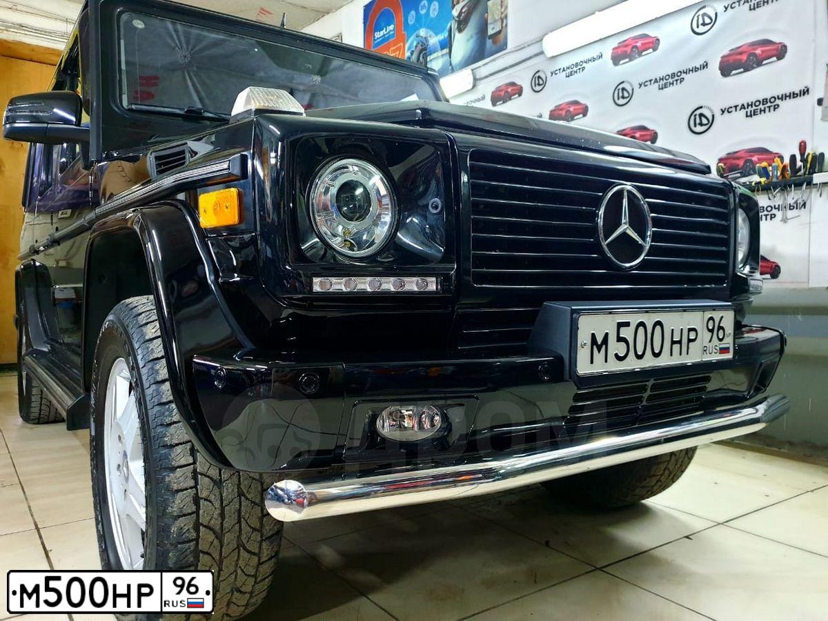 Фото автомобиля MERCEDES G-KLASSE, 2004 — госномер М500НР96. Цвет: ЧЕРНЫЙ