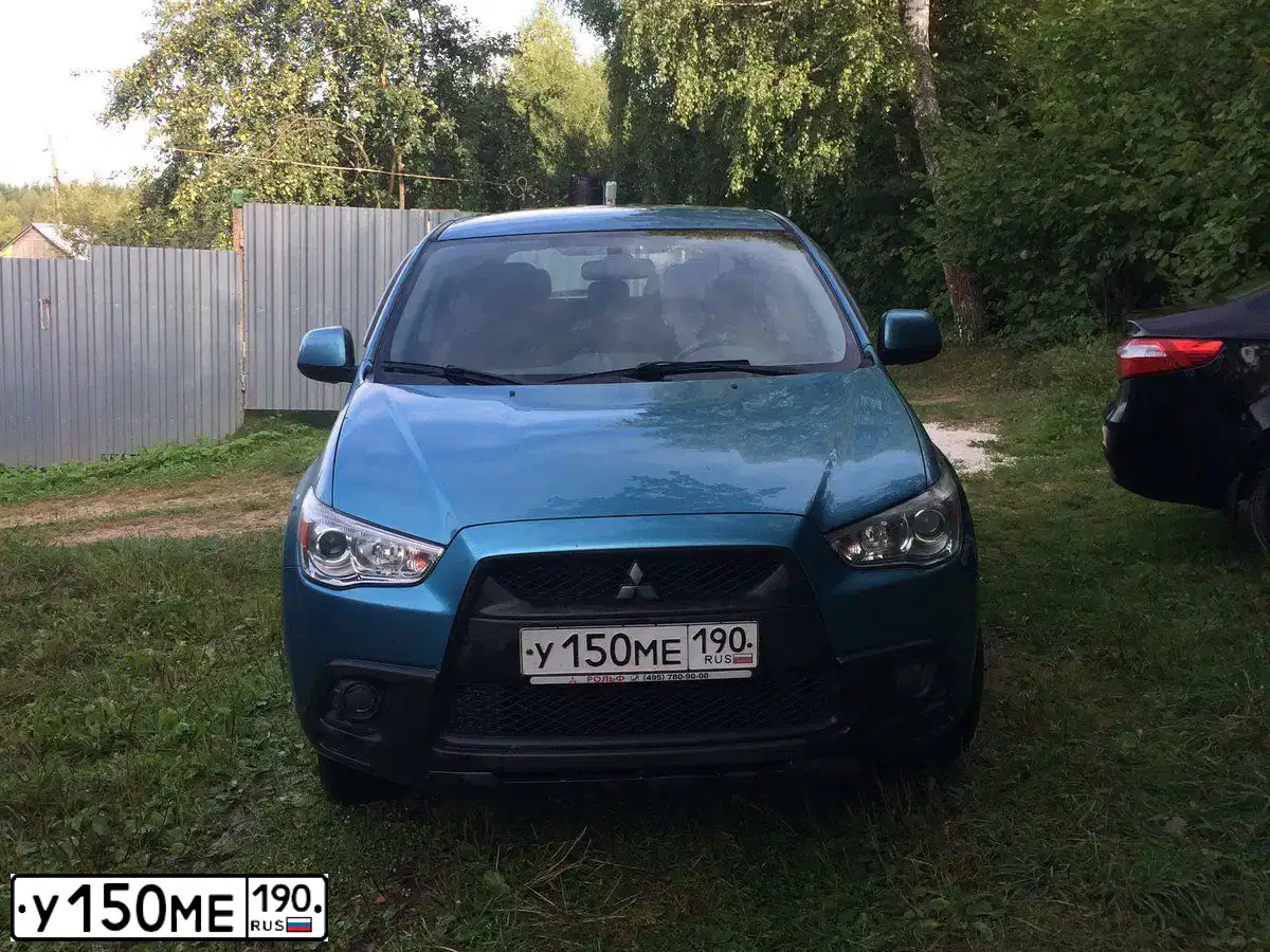 Фото автомобиля MITSUBISHI ASX, 2010 — госномер Н534ТА62. Цвет: ГОЛУБОЙ