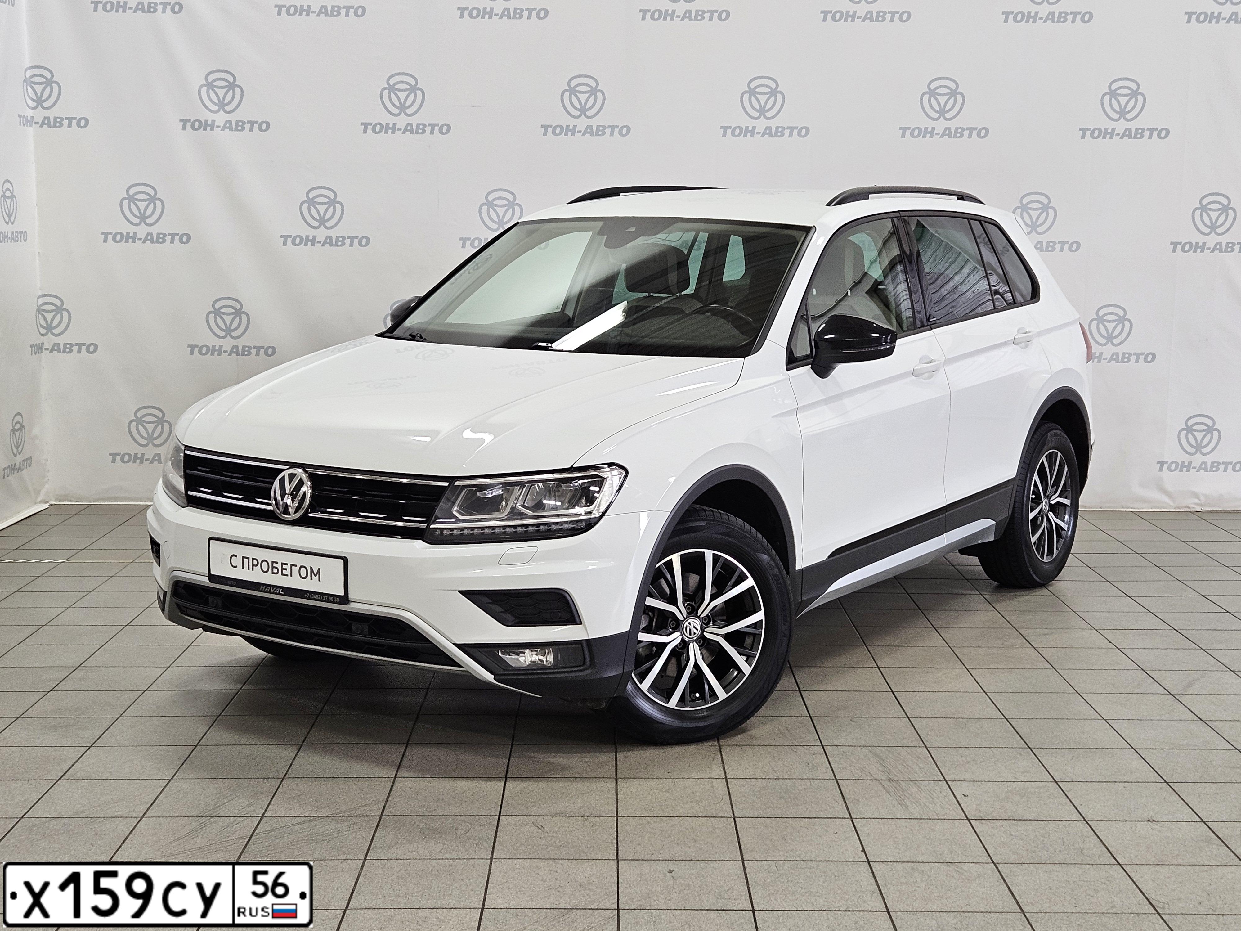 Фото автомобиля VOLKSWAGEN TIGUAN, 2019 — госномер Х159СУ56. Цвет: БЕЛЫЙ