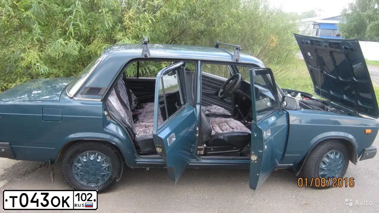 Фото автомобиля LADA 2107, 2004 — госномер Т043УК02. Цвет: сине-зеленый
