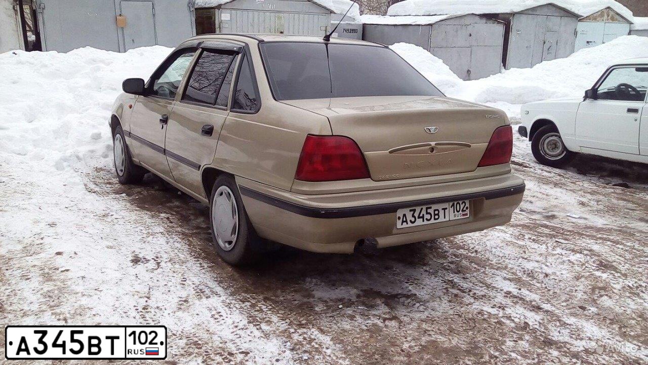 Фото автомобиля DAEWOO NEXIA, 2006 — госномер А345ВТ102. Цвет: ПЕСОЧНО-БЕЖЕВЫЙ