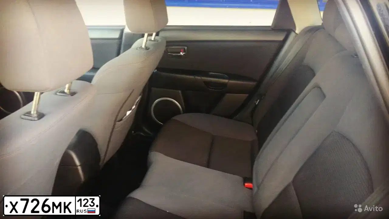 Фото автомобиля MAZDA 3, 2008 — госномер Х726МК123. Цвет: ЧЕРНЫЙ