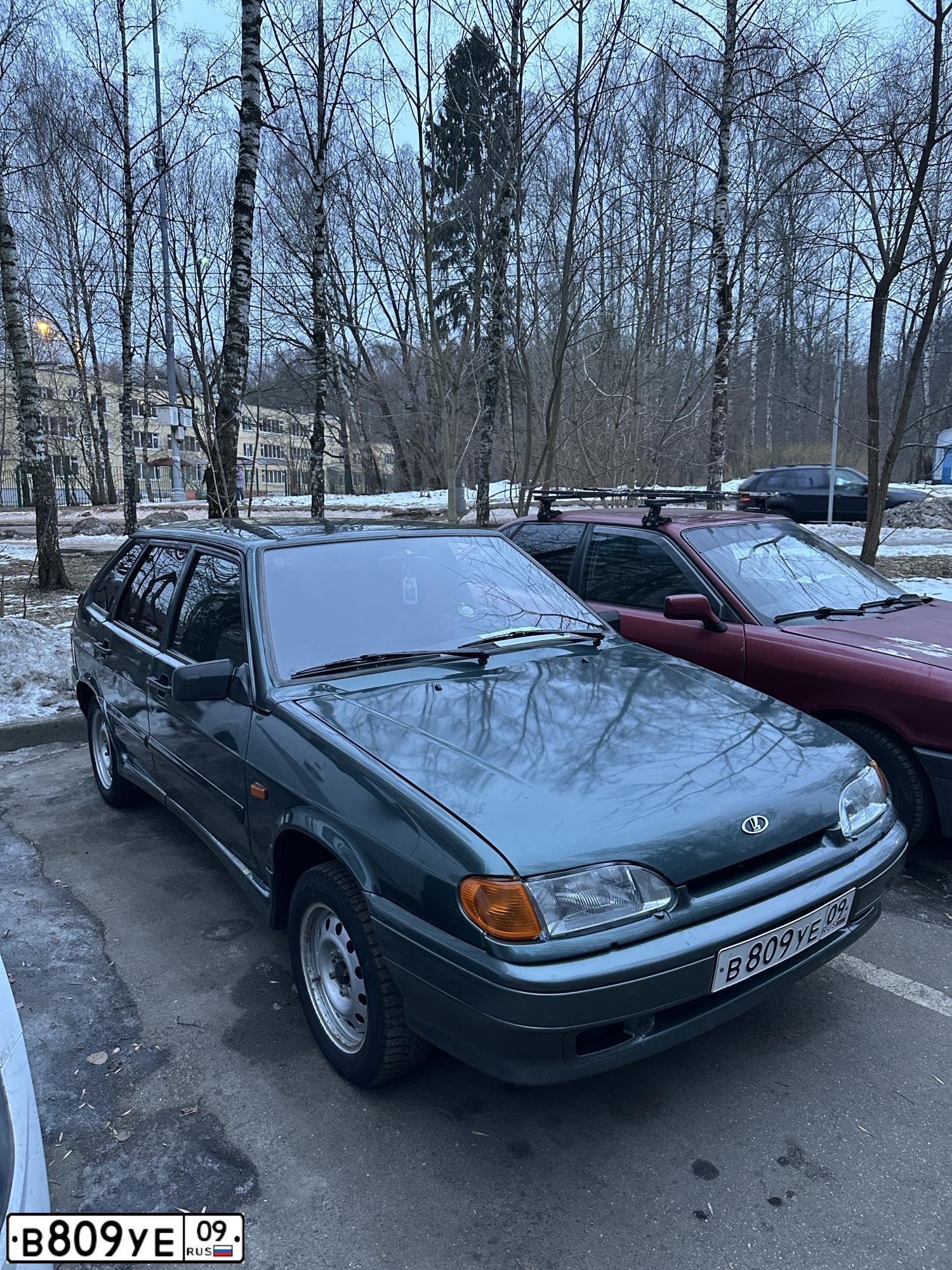 Фото автомобиля LADA 2114 SAMARA, 2011 — госномер О145КЕ05. Цвет: СЕРО-СИНЕ-ЗЕЛЕНЫЙ