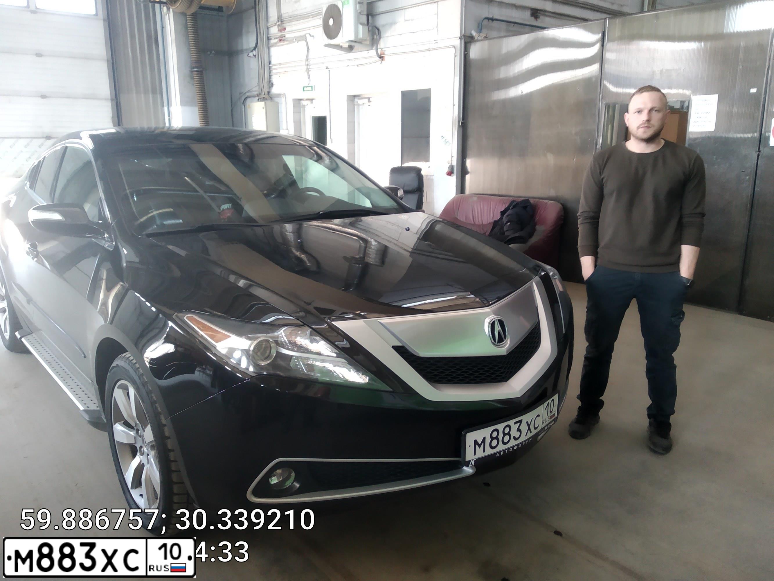 Фото автомобиля ACURA ZDX, 2010 — госномер К888ВК10. Цвет: ЧЕРНЫЙ