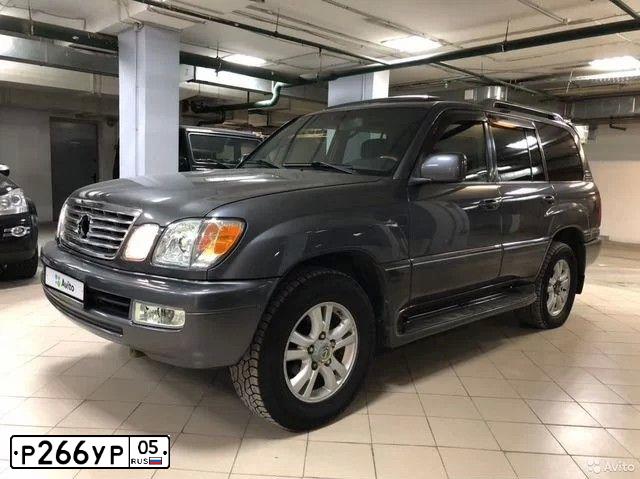 Фото автомобиля LEXUS LX, 2004 — госномер Р266УР05. Цвет: Серый