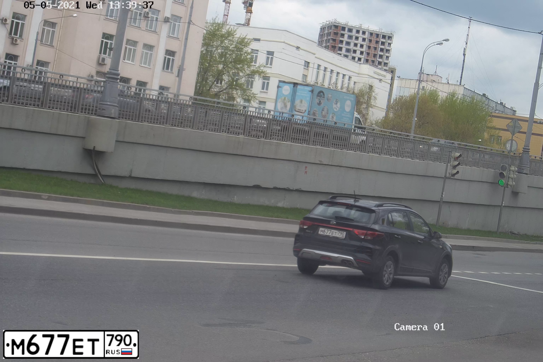Фото автомобиля KIA RIO, 2021 — госномер М677ЕТ790. Цвет: черный
