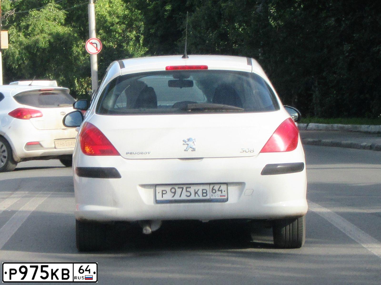 Фото автомобиля PEUGEOT 308, 2010 — госномер Р589УВ58. Цвет: Белый