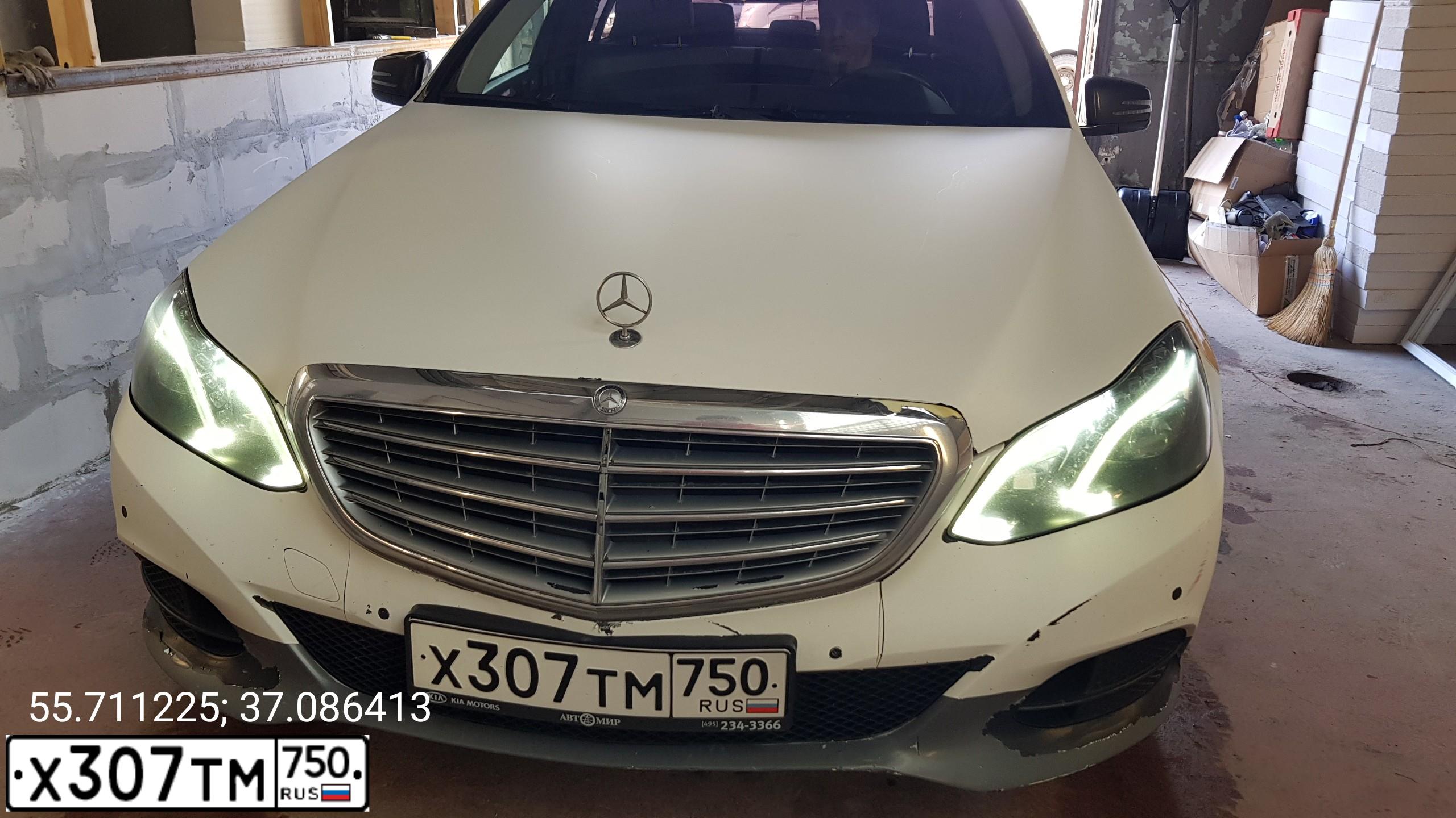Фото автомобиля MERCEDES E-KLASSE, 2014 — госномер Х307ТМ750. Цвет: ЧЕРНЫЙ