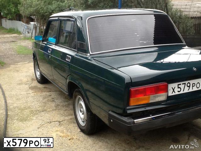 Фото автомобиля LADA 2107, 2007 — госномер Р417НК193. Цвет: ТЕМНО-ЗЕЛЕН.