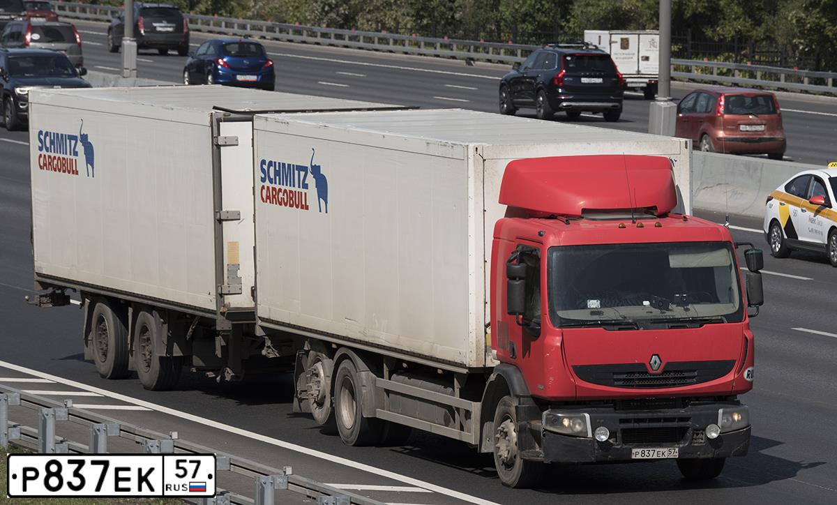Фото автомобиля RENAULT PREMIUM, 2008 — госномер Н122ТК37. Цвет: Красный