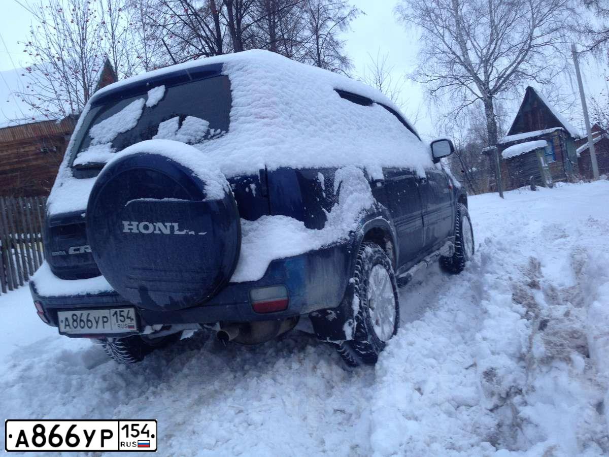 Фото автомобиля HONDA CR-V, 2000 — госномер А866УР154. Цвет: СИНИЙ