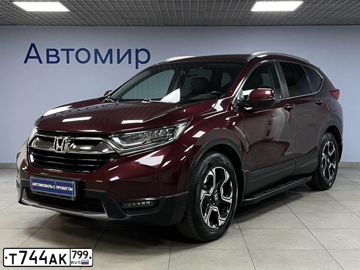 Фото автомобиля HONDA CR-V, 2017 — госномер Т744АК799. Цвет: ТЕМНО-КРАСНЫЙ