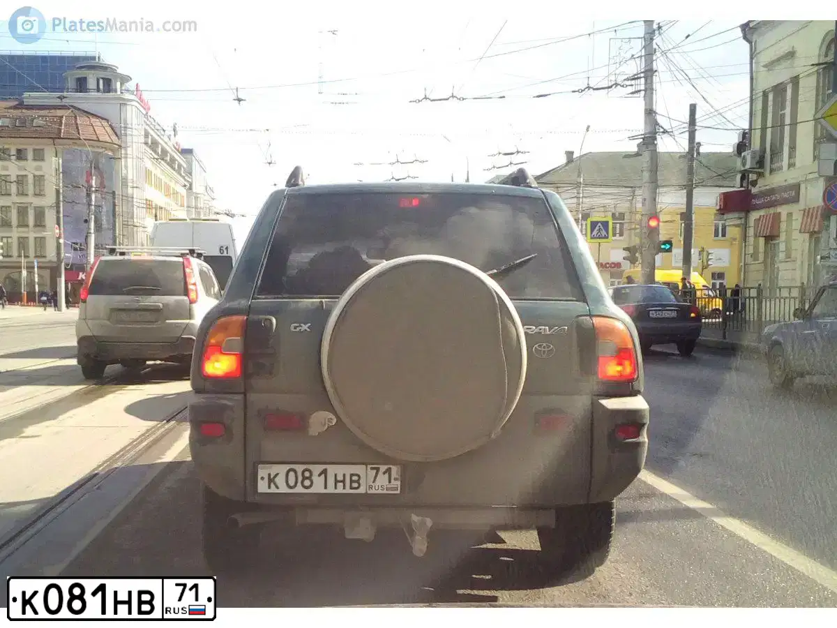 Фото автомобиля TOYOTA RAV4, 1997 — госномер К081НВ71. Цвет: ТЕМНО-ЗЕЛЕНЫЙ