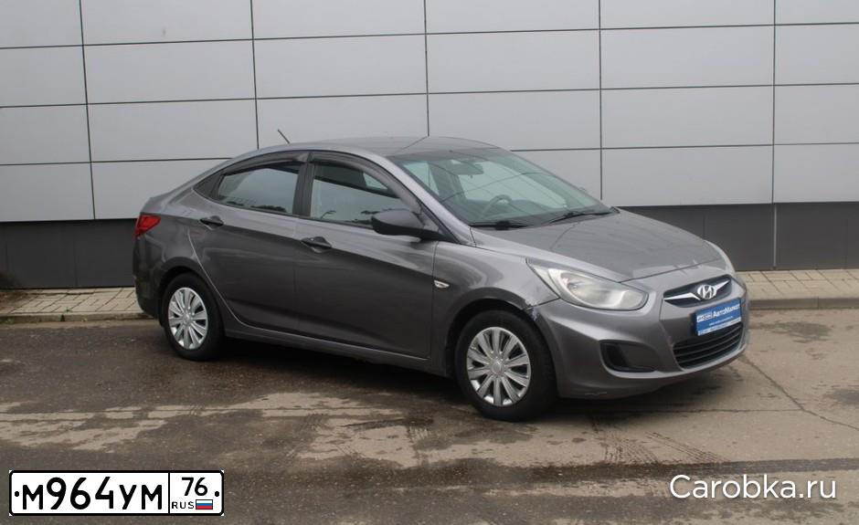 Фото автомобиля HYUNDAI SOLARIS, 2011 — госномер Р946АР76. Цвет: ТЕМНО-СЕРЫЙ