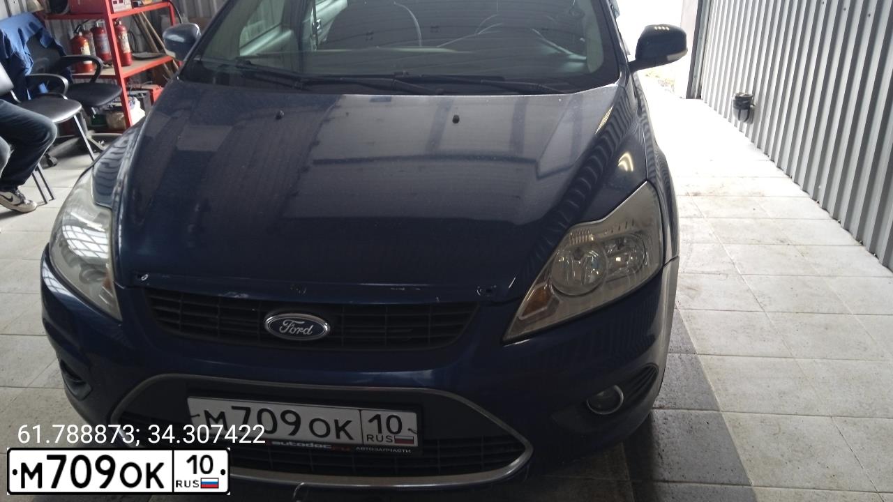 Фото автомобиля FORD FOCUS, 2008 — госномер М709ОК10. Цвет: СИНИЙ