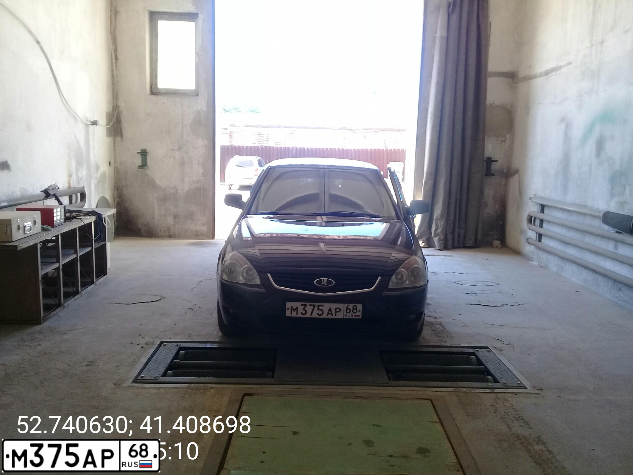 Фото автомобиля LADA 2170 PRIORA, 2009 — госномер М375АР68. Цвет: Сине-Черный