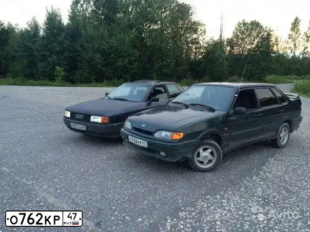 Фото автомобиля LADA 2115 SAMARA, 2001 — госномер О762КР47. Цвет: Темно-зеленый