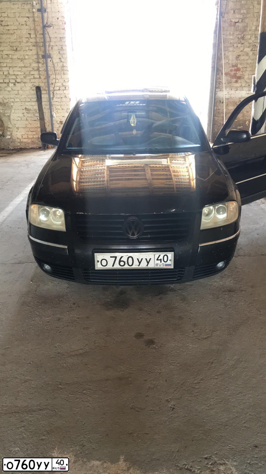 Фото автомобиля VOLKSWAGEN PASSAT, 2002 — госномер А066ОА67. Цвет: ЧЕРНЫЙ