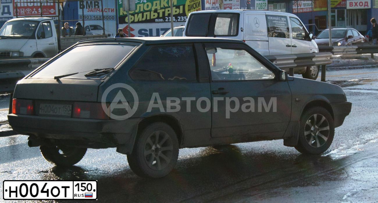 Фото автомобиля MITSUBISHI LANCER, 2007 — госномер Н004ОТ150. Цвет: ЧЕРНЫЙ