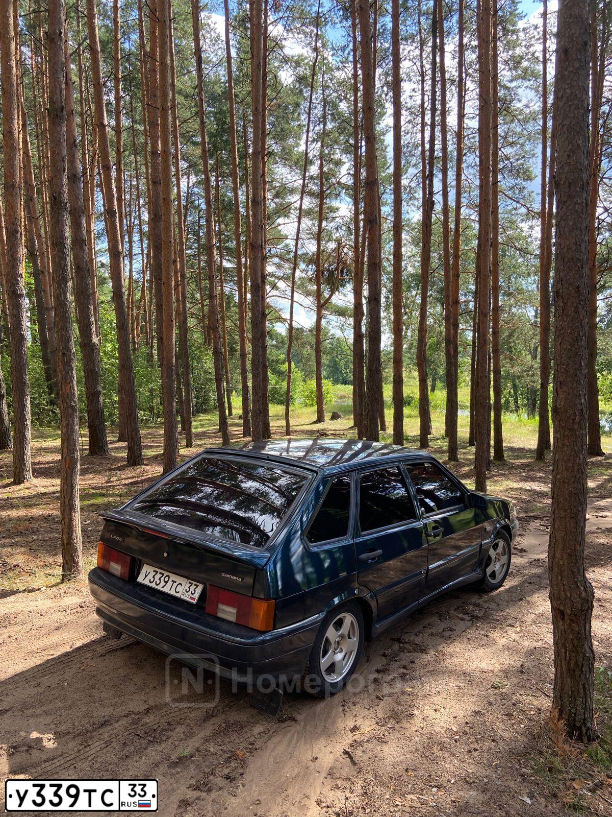 Фото автомобиля LADA 2114 SAMARA, 2007 — госномер У339ТС33. Цвет: Темно-зеленый