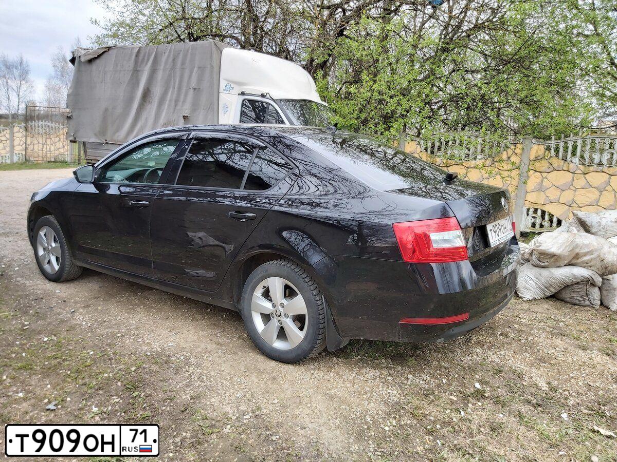 Фото автомобиля SKODA OCTAVIA, 2018 — госномер Т909ОН71. Цвет: ЧЕРНЫЙ