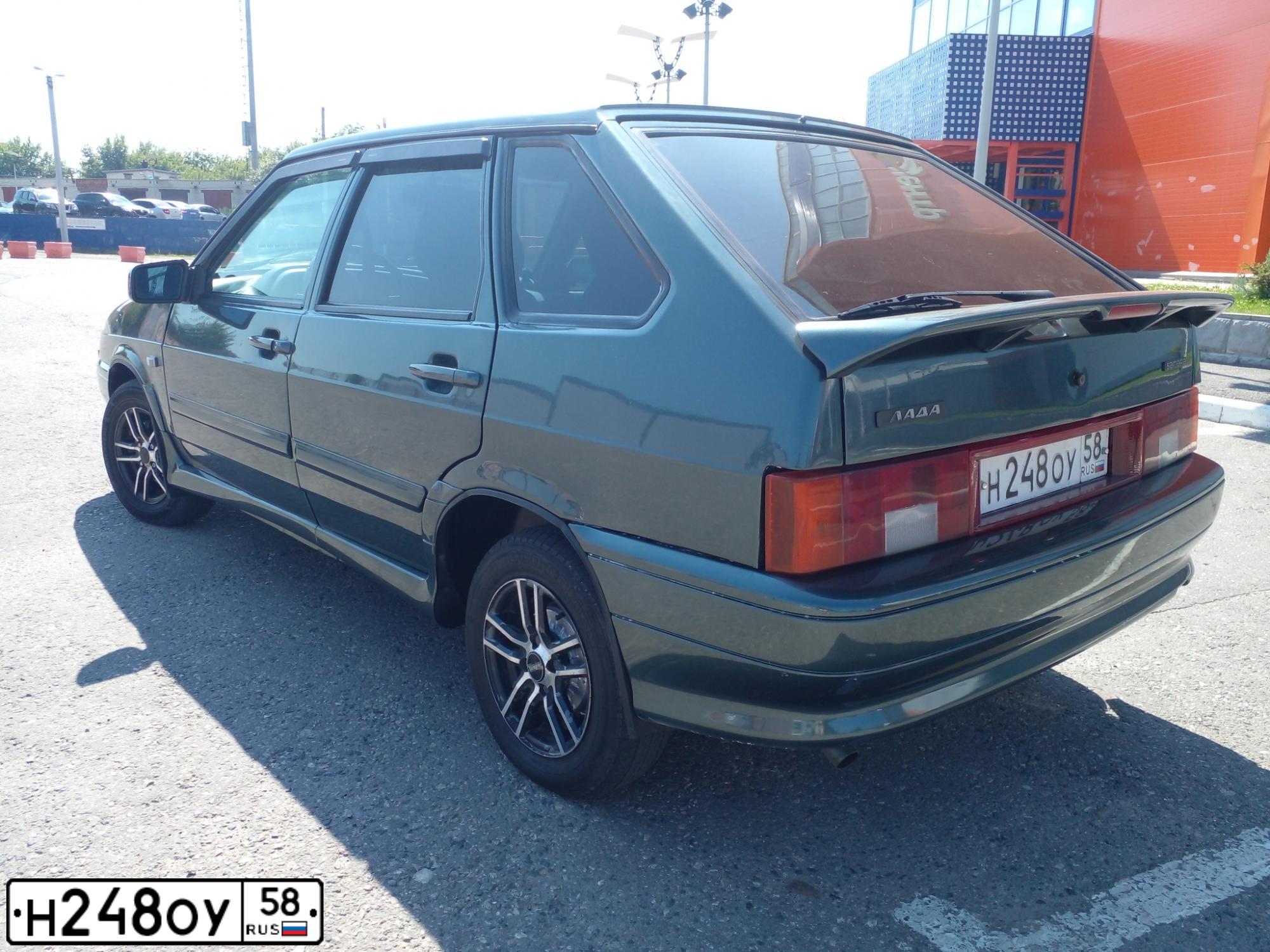 Фото автомобиля LADA 2114 SAMARA, 2009 — госномер Н248ОУ58. Цвет: СЕРО-СИНЕ-ЗЕЛЕНЫЙ