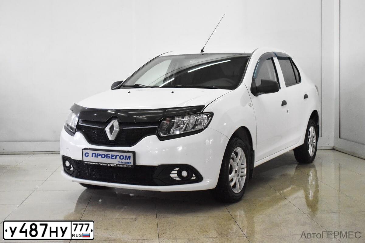 Фото автомобиля RENAULT LOGAN, 2015 — госномер У670УЕ05. Цвет: Белый
