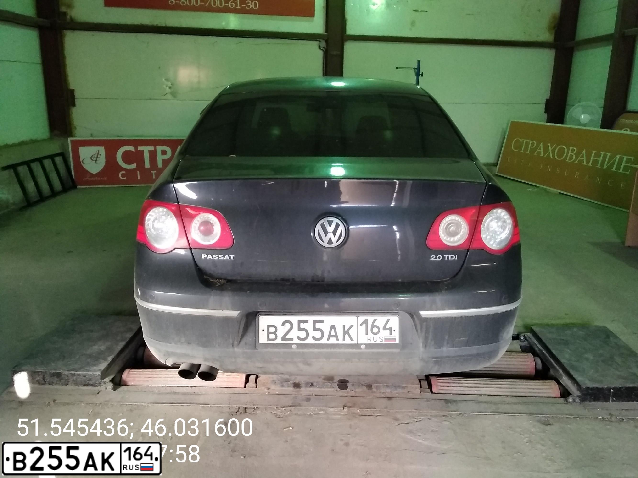 Фото автомобиля VOLKSWAGEN PASSAT, 2010 — госномер М366УВ164