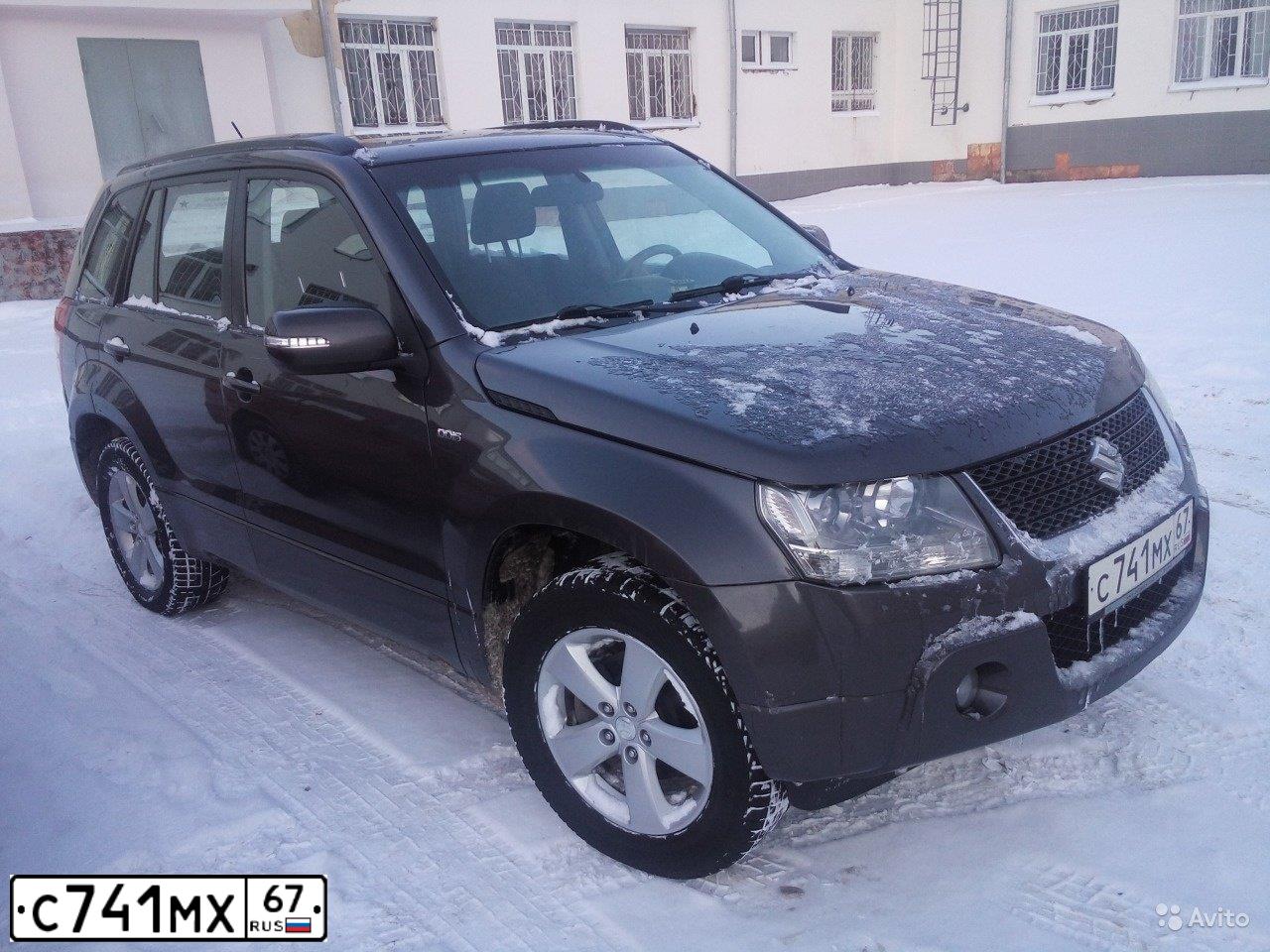 Фото автомобиля SUZUKI /GRAND/ VITARA, 2009 — госномер С741МХ67. Цвет: СЕРЫЙ
