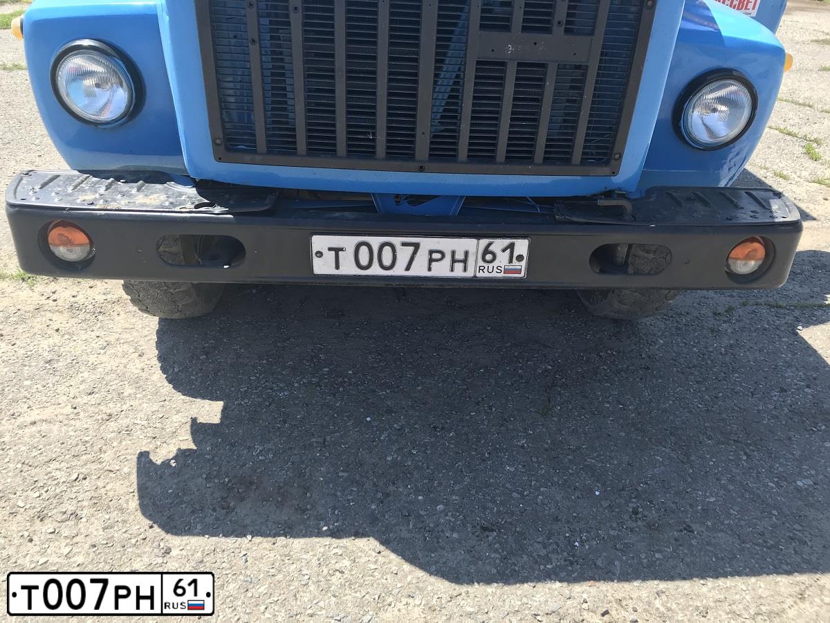 Фото автомобиля GAZ 3307, 1992 — госномер Т007РН61. Цвет: голубой
