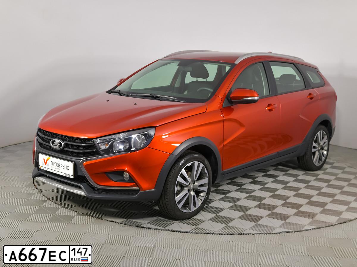 Фото автомобиля LADA VESTA, 2020 — госномер Р378МА60. Цвет: Красный