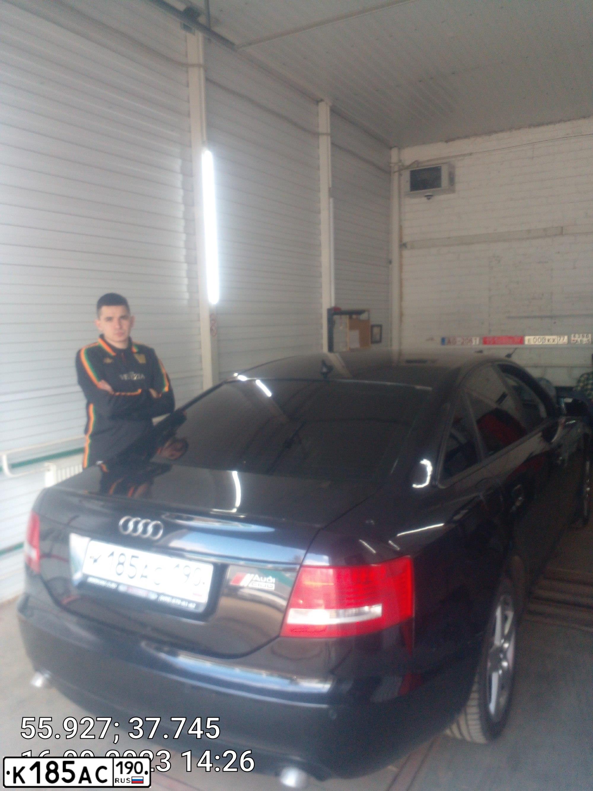 Фото автомобиля AUDI A6, 2008 — госномер Е914ОК797. Цвет: ЧЕРНЫЙ