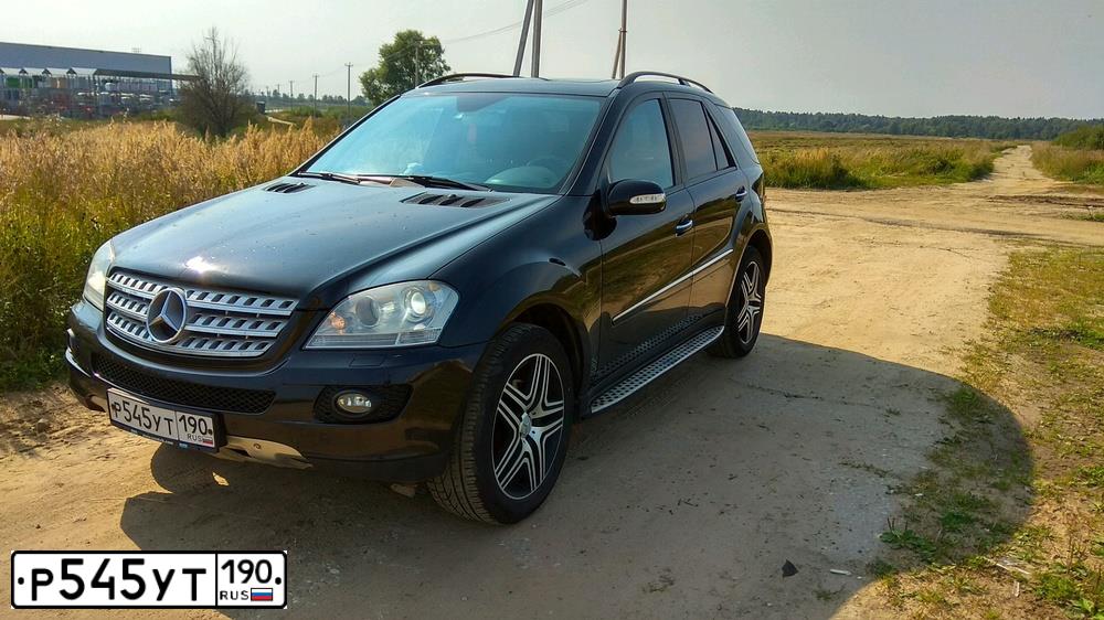 Фото автомобиля MERCEDES M-KLASSE, 2008 — госномер Р957КО48. Цвет: ЧЕРНЫЙ
