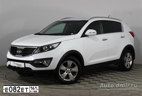 Фото автомобиля KIA SPORTAGE, 2013 — госномер Е082ЕТ161. Цвет: Белый