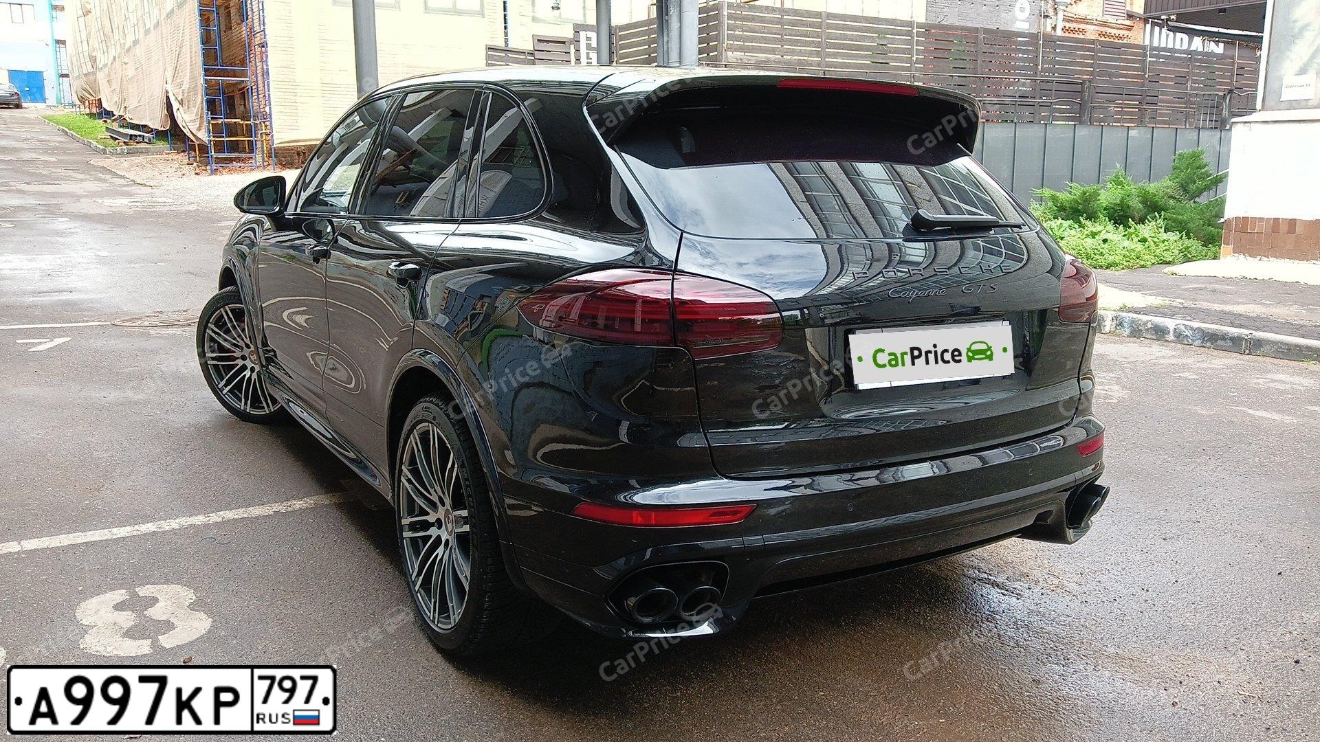 Фото автомобиля PORSCHE CAYENNE, 2017 — госномер А997КР797. Цвет: ЧЕРНЫЙ