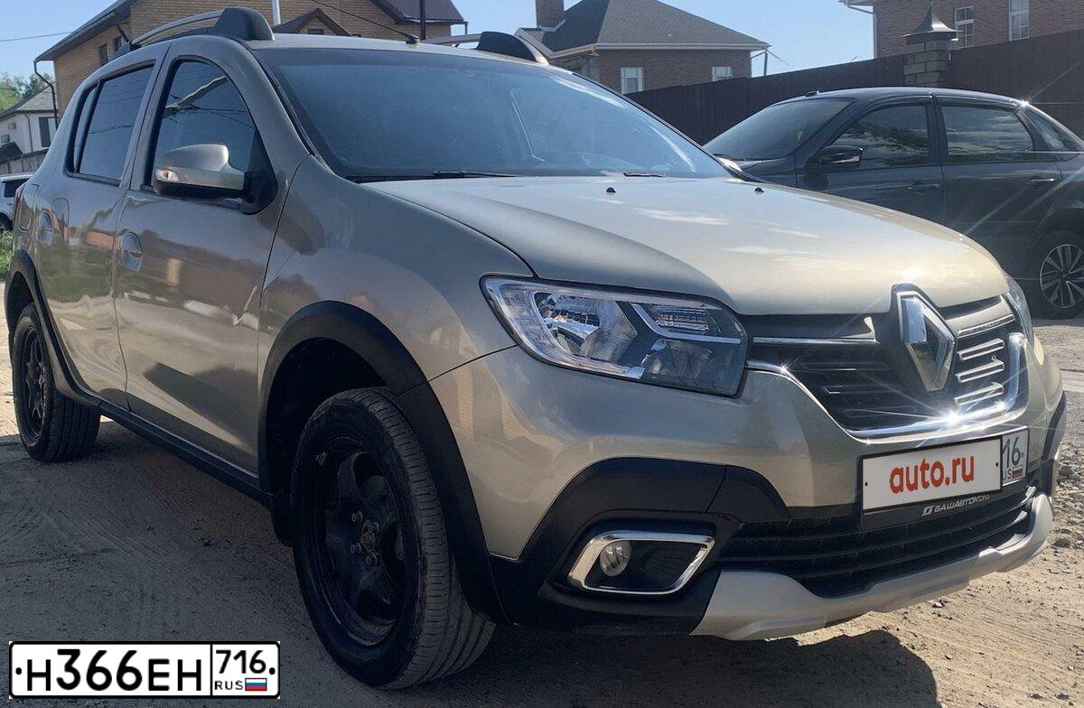 Фото автомобиля RENAULT SANDERO, 2020 — госномер О605РН716. Цвет: СЕРЫЙ