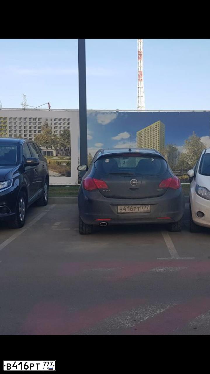 Фото автомобиля OPEL ASTRA, 2011 — госномер В416РТ777. Цвет: ЧЕРНЫЙ