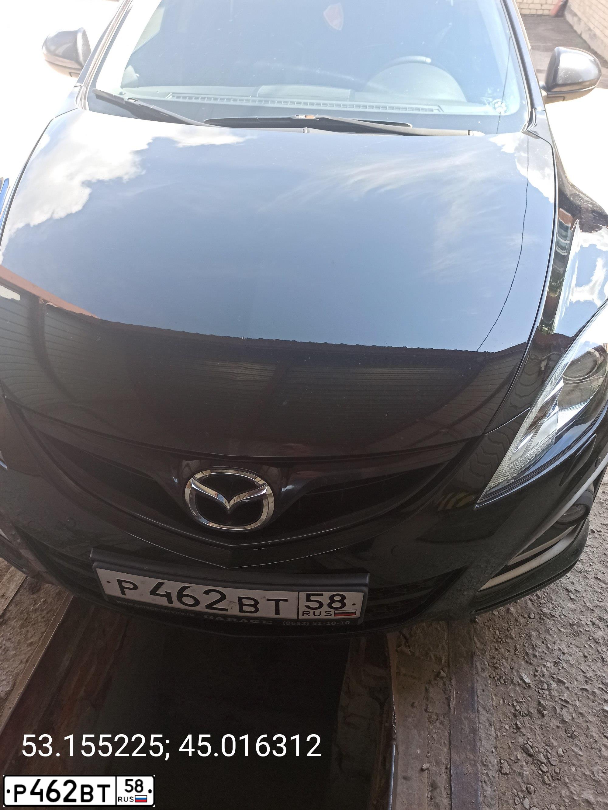 Фото автомобиля MAZDA 6, 2012 — госномер Р462ВТ58. Цвет: ЧЕРНЫЙ