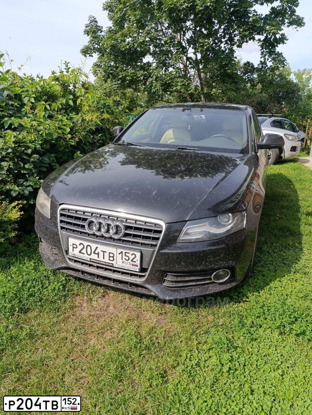 Фото автомобиля AUDI A4, 2008 — госномер Т809АК250. Цвет: ЧЕРНЫЙ