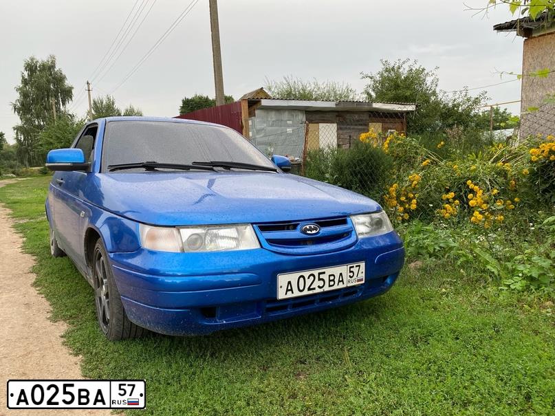 Фото автомобиля LADA 2112 LADA, 2008 — госномер А025ВА57. Цвет: синий