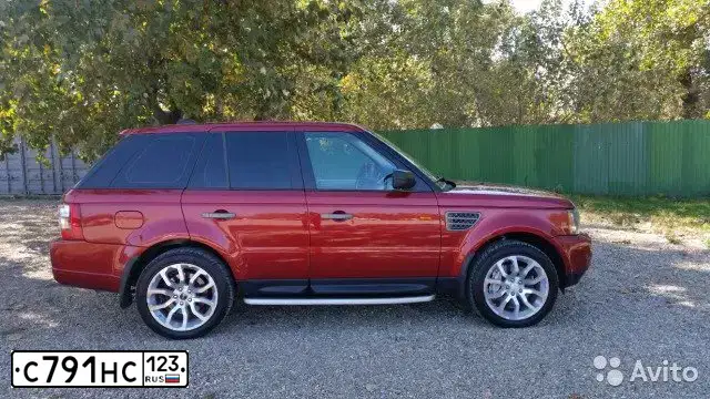Фото автомобиля LANDROVER RANGE ROVER SPORT, 2007 — госномер С791НС123. Цвет: КРАСНЫЙ