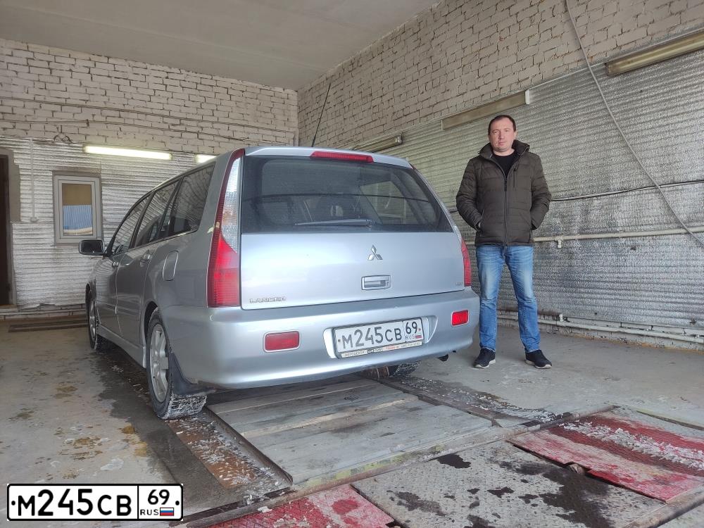 Фото автомобиля MITSUBISHI LANCER, 2007 — госномер М245СВ69. Цвет: СЕРЕБРИСТЫЙ