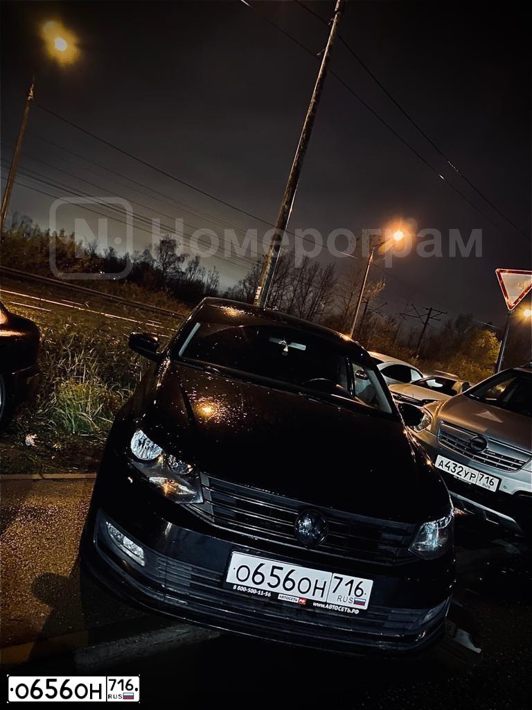 Фото автомобиля VOLKSWAGEN POLO, 2017 — госномер С863НТ716. Цвет: ЧЕРНЫЙ