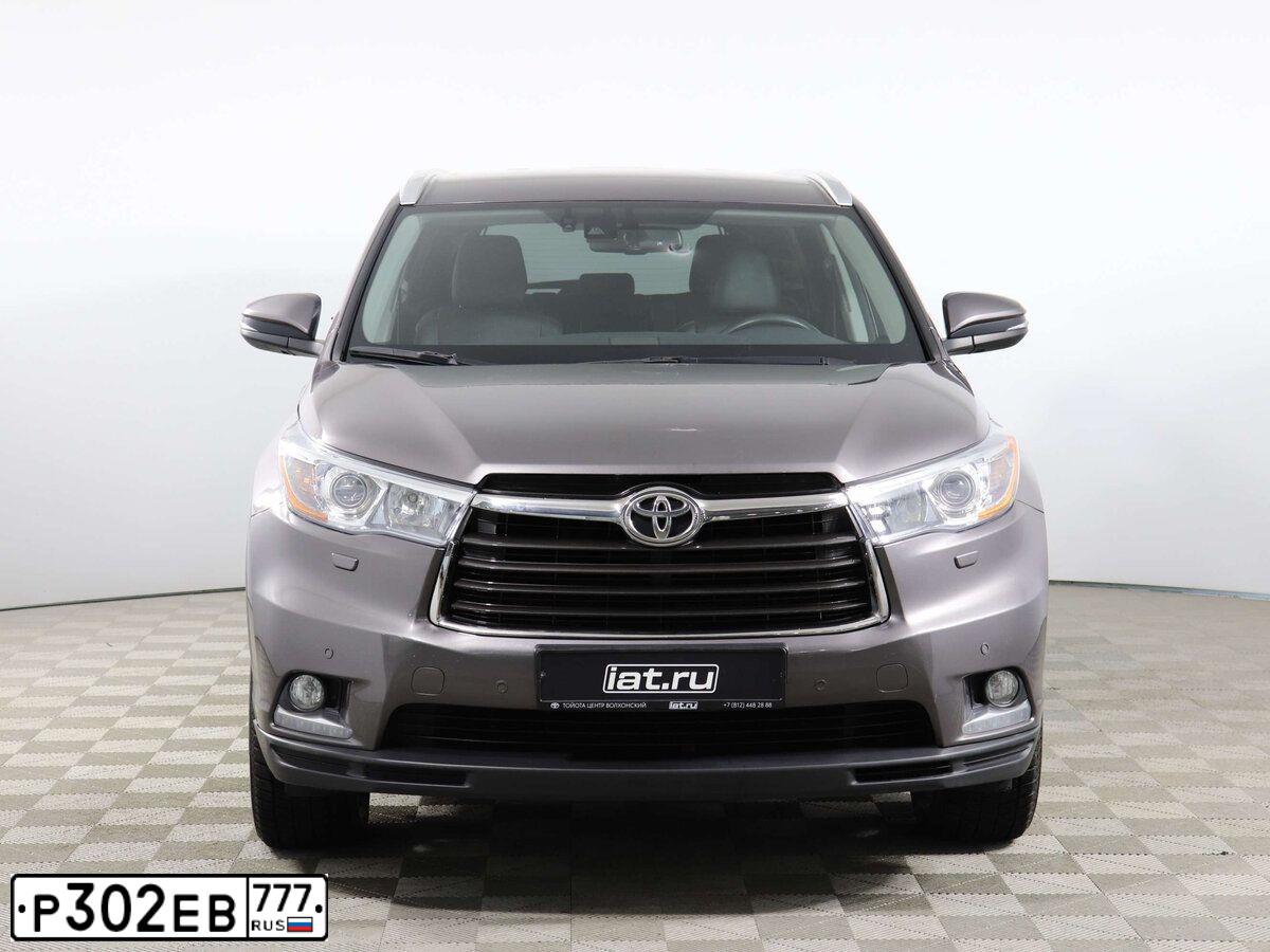 Фото автомобиля TOYOTA HIGHLANDER, 2014 — госномер М227УУ198. Цвет: Серый