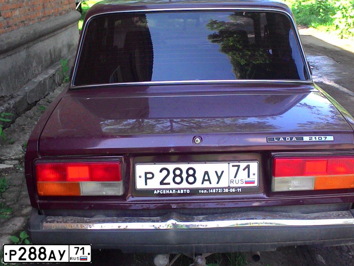 Фото автомобиля LADA 2107, 2006 — госномер Н696КЕ71. Цвет: ТЕМНО-ВИШНЕВЫЙ