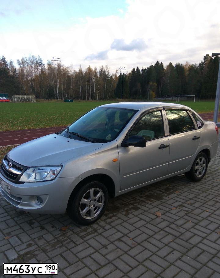 Фото автомобиля LADA 2190 GRANTA, 2012 — госномер О050ТО05. Цвет: Серебристый