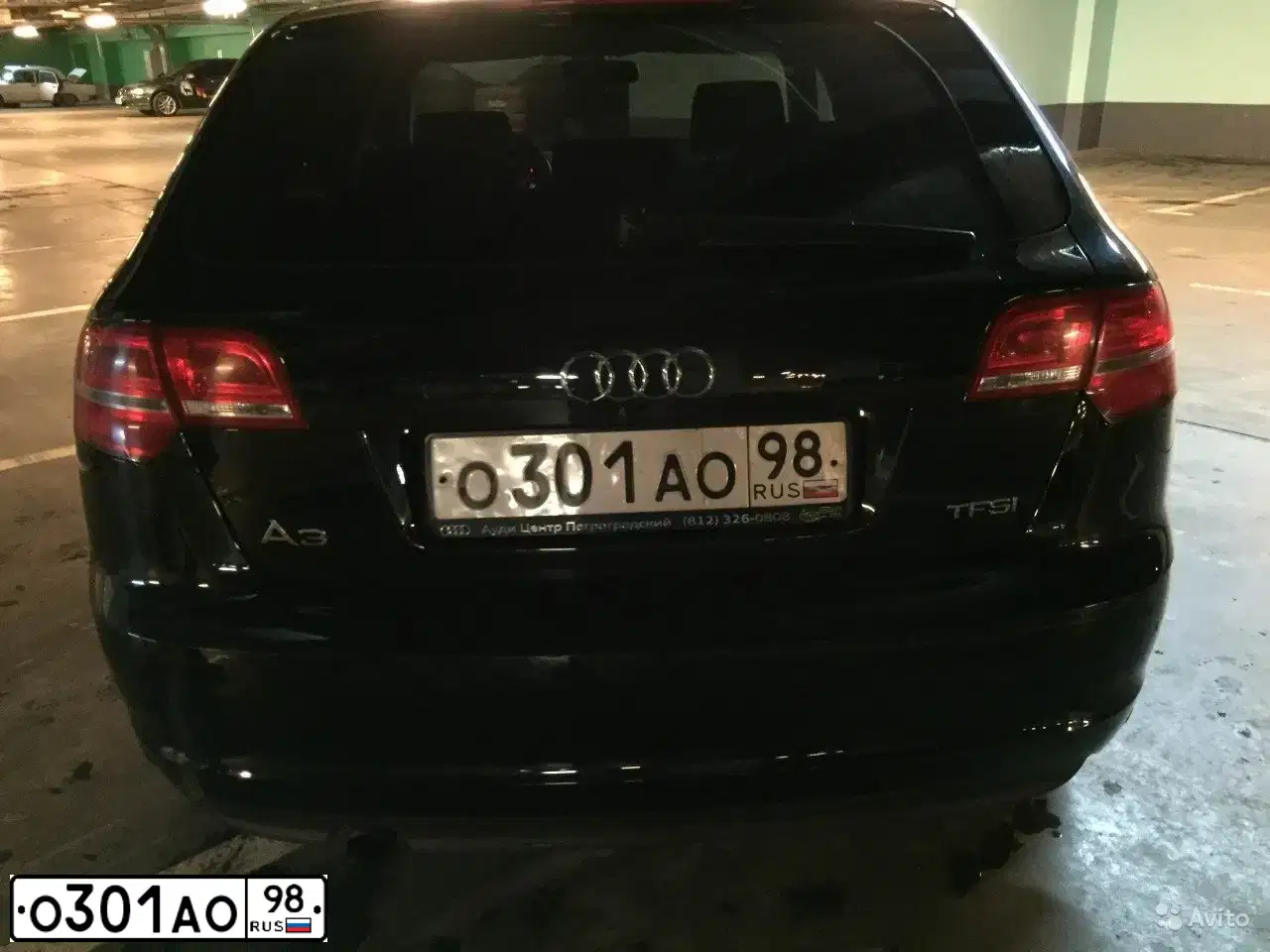 Фото автомобиля AUDI A3, 2012 — госномер О301АО98. Цвет: ЧЕРНЫЙ