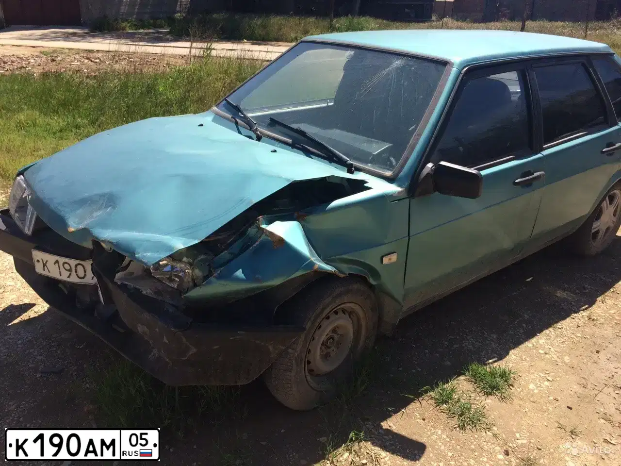 Фото автомобиля LADA 2109 SAMARA, 2003 — госномер К190АМ05. Цвет: СЕРЕБРИСТО СЕРО-ЗЕЛЕНЫЙ