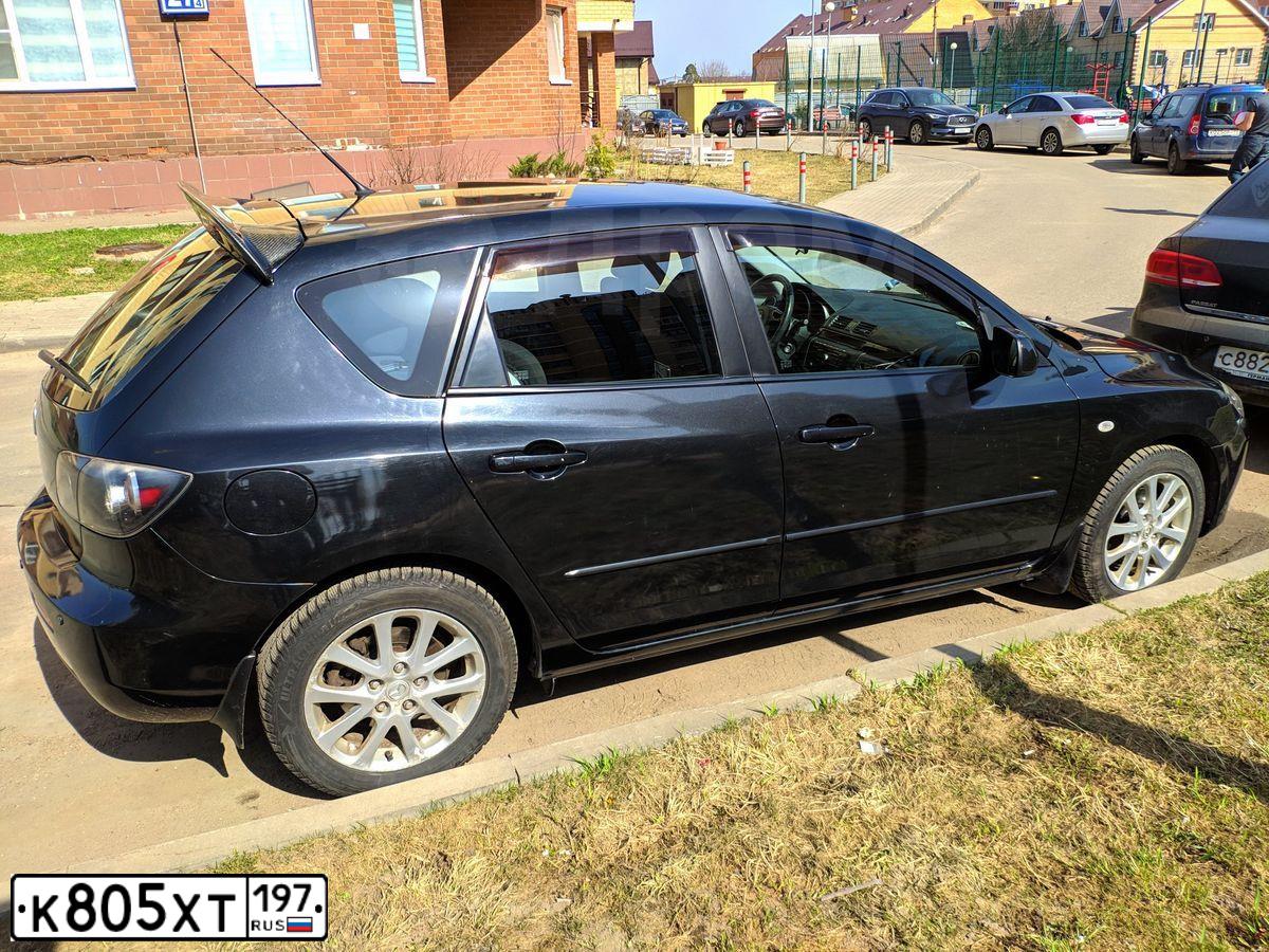 Фото автомобиля MAZDA 3, 2008 — госномер М399МВ193. Цвет: ЧЕРНЫЙ