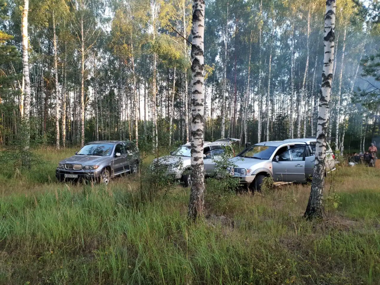 Фото автомобиля BMW X5, 2004 — госномер Р254ТР177. Цвет: СЕРЫЙ